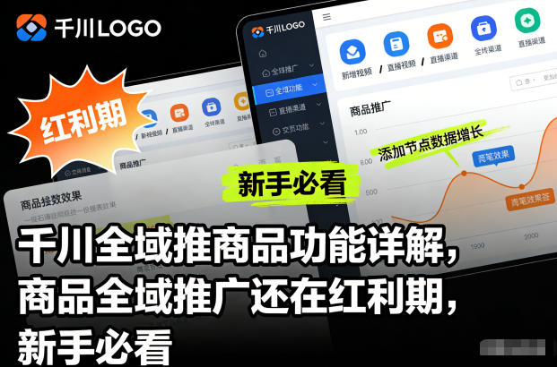 千川全域推商品功能详解，商品全域推广还在红利期，新手必看-百货大全