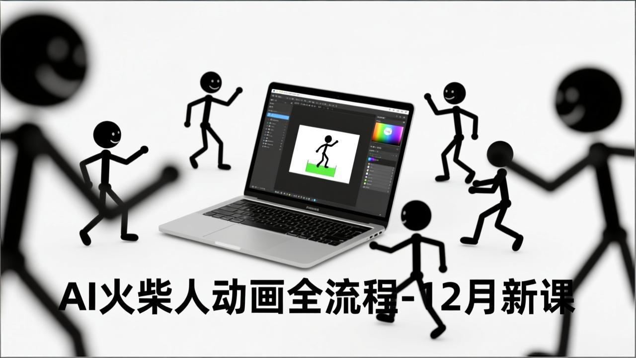 AI火柴人动画全流程-12月新课，文案生成、声音克隆、视频剪辑，零基础快速产出动画-百货大全