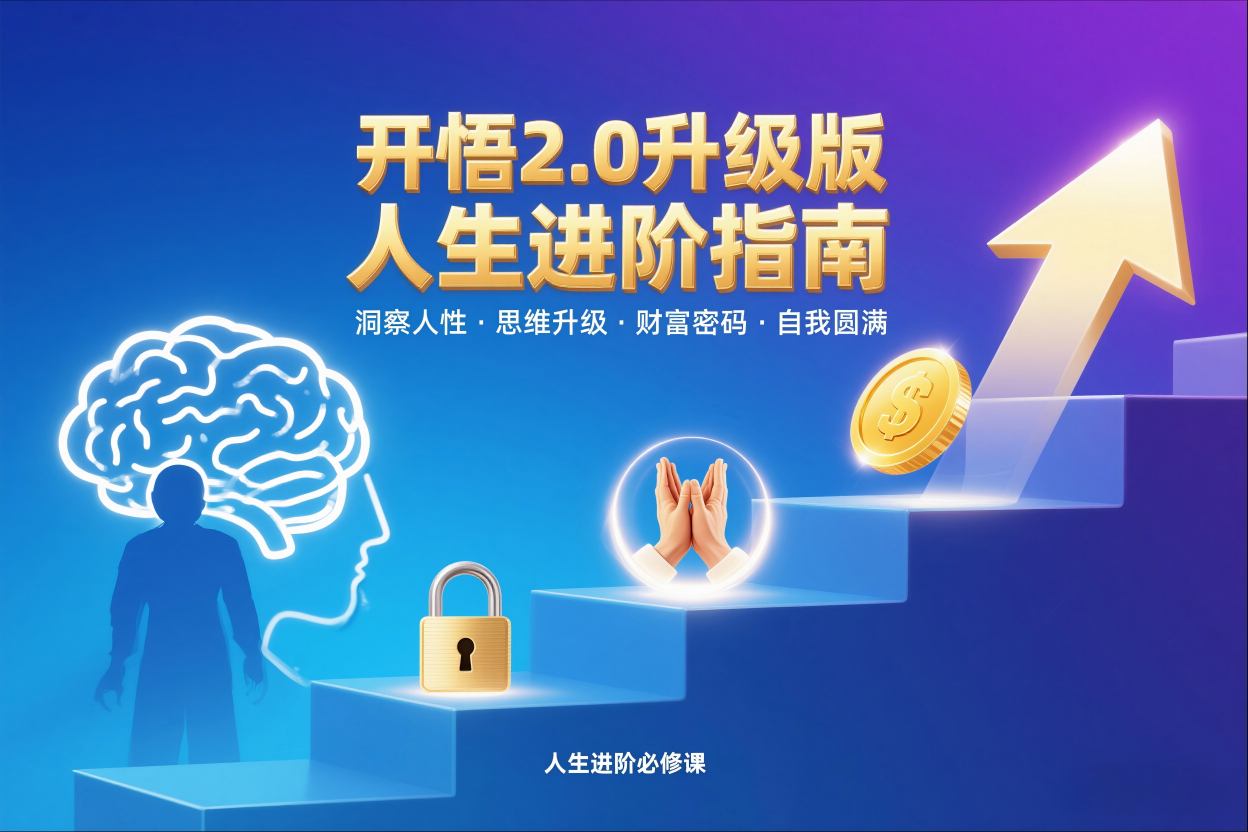 开悟2.0升级版人生进阶指南，洞察人性-思维升级-财富密码-自我圆满-百货大全