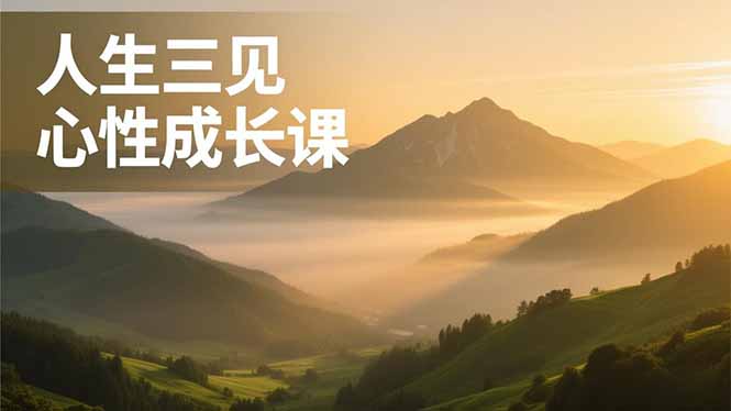 人生三见心性成长课，见天地众生自己，搞透人性安顿身心，活出清晰自我，内在富足无价-百货大全