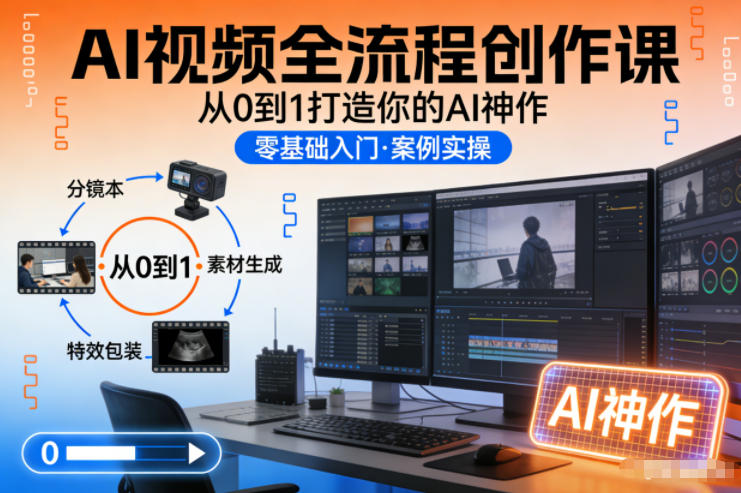 AI视频全流程创作课，从0到1打造你的AI神作-百货大全