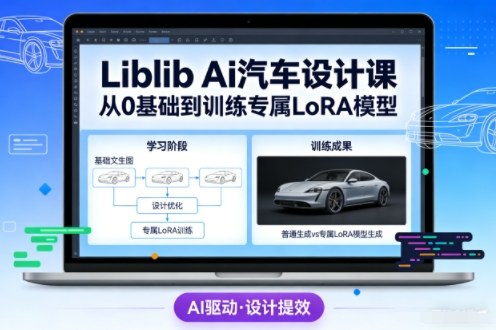 Liblib Ai汽车设计课，从0基础文生图，到教你训练专属设计和风格LoRA模型-百货大全