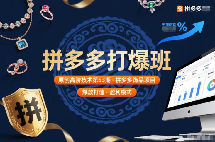 拼多多打爆班原创高阶技术第53期，拼多多饰品项目-百货大全