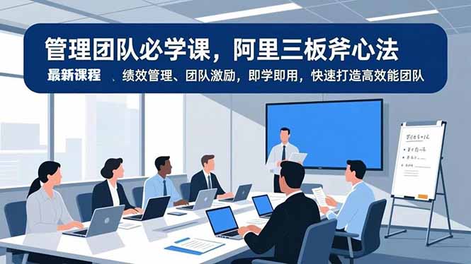 管理团队必学课，阿里三板斧心法、绩效管理、团队激励，即学即用，快速打造高效能团队-百货大全