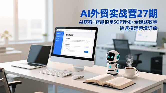 AI外贸实战营27期，AI获客+智能谈单+SOP转化+全链路教学，快速搞定跨境订单-百货大全