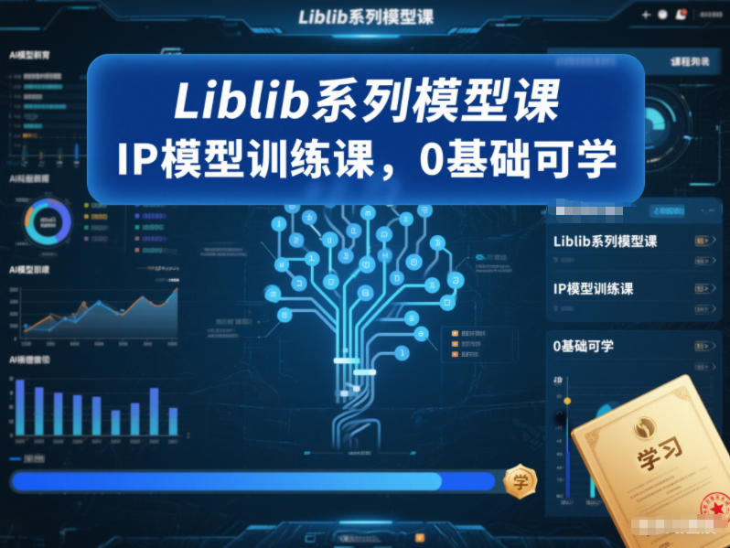 Liblib系列模型课，IP模型训练课，0基础可学-百货大全
