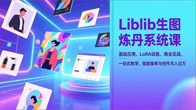 Liblib生图炼丹系统课，基础应用、LoRA训练、商业实战，一站式教学，赋能接单与创作月入过万-百货大全
