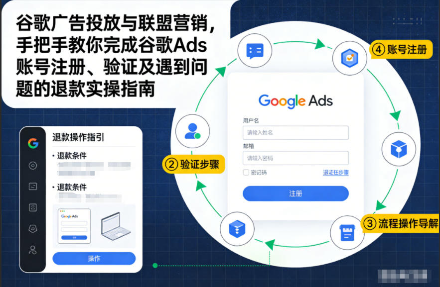 谷歌广告投放与联盟营销，手把手教你完成谷歌Ads账号注册、验证及遇到问题的退款实操指南-百货大全