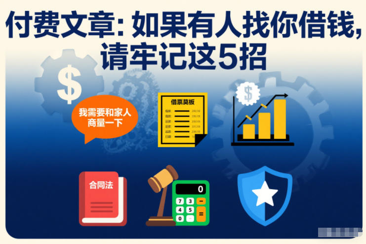 付费文章：如果有人找你借钱，请牢记这5招-百货大全
