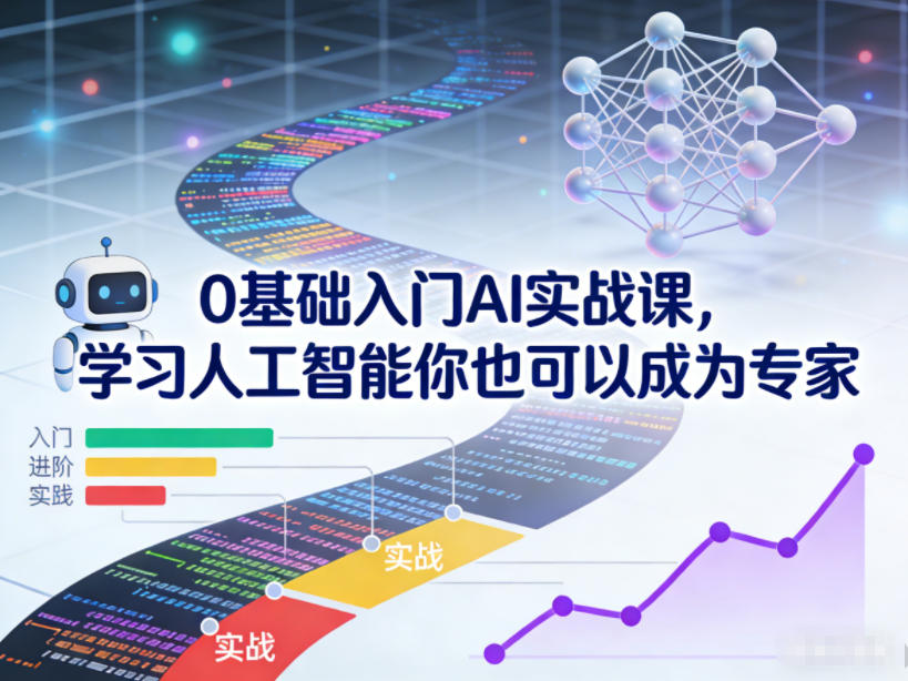 0基础入门AI实战课，学习人工智能你也可以成为专家-百货大全