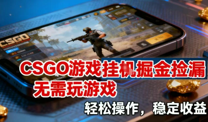 CSGO游戏挂G掘金捡漏，不需要玩游戏，操作简单，收益稳定【揭秘】-百货大全