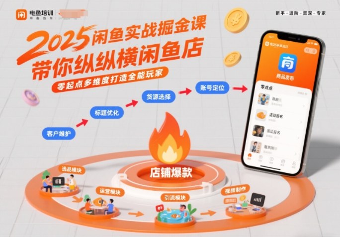 2025闲鱼实战掘金课，带你纵横闲鱼店，零起点多维度打造全能玩家-百货大全