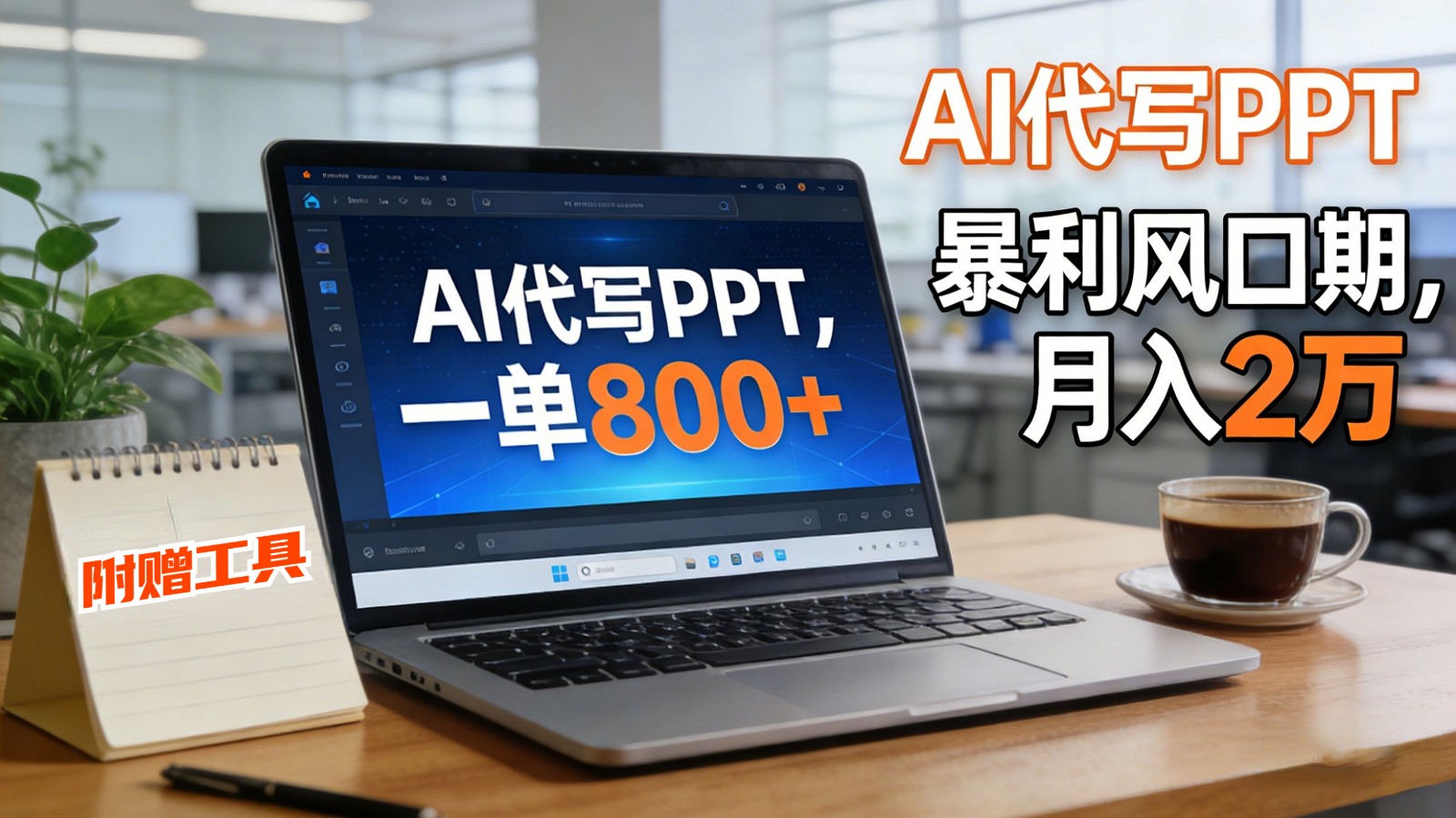AI 代写做 PPT！一单狂赚 800+，风口期月入 2 万(工具 + 提示词直接送)-百货大全