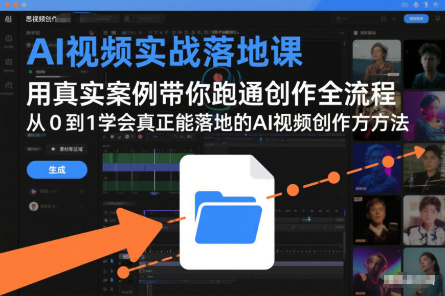 AI视频实战落地课，用真实案例带你跑通创作全流程，从0到1学会真正能落地的AI视频创作方法-百货大全