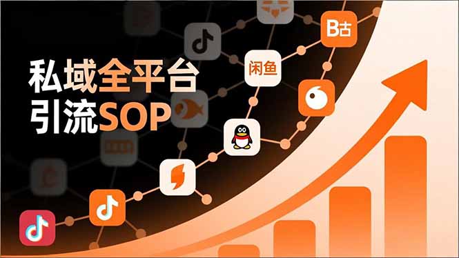私域全平台引流SOP，抖音/快手/小红书/微信/QQ/B站/闲鱼等，技术合集，高效转化公域流量-百货大全