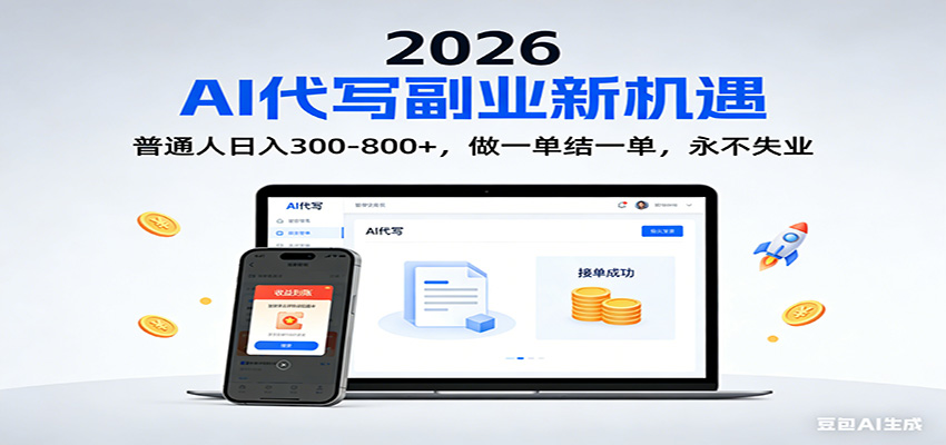 2026 副业首选！AI 代写日入 300-800，普通人0门槛，做一单结一单！-百货大全