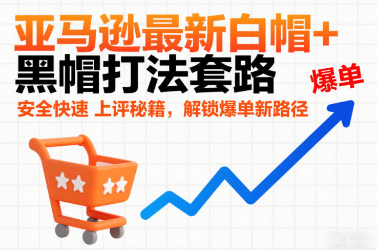 亚马逊最新白帽+黑帽打法套路，安全快速上评秘籍，解锁爆单新路径-百货大全