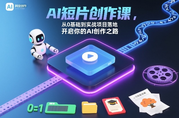 AI短片创作课，从0基础到实战项目落地，开启你的AI创作之路-百货大全