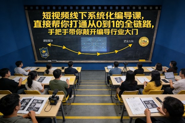 短视频线下系统化编导课，直接帮你打通从0到1的全链路，手把手带你敲开编导行业大门-百货大全