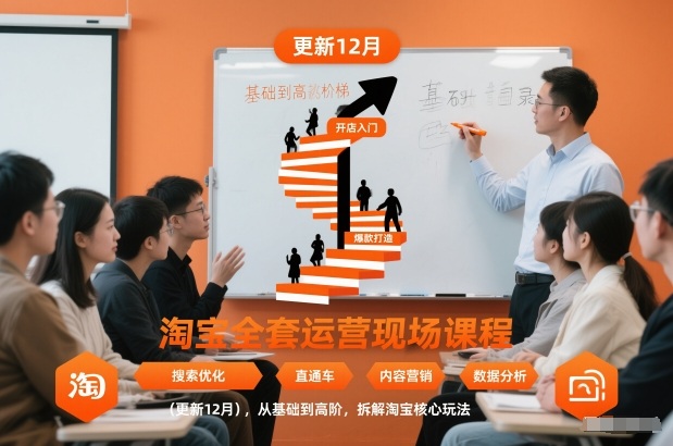 淘宝全套运营现场课程(更新26年1月)，从基础到高阶，拆解淘宝核心玩法-百货大全