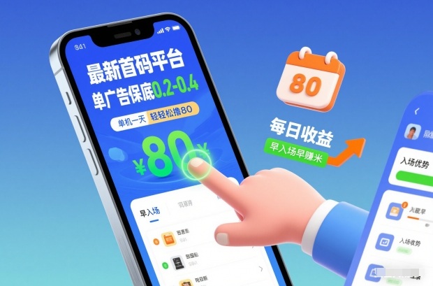 最新首码平台，单广告保底0.2-0.4，单机一天轻松撸80，早入场早賺米【揭秘】-百货大全
