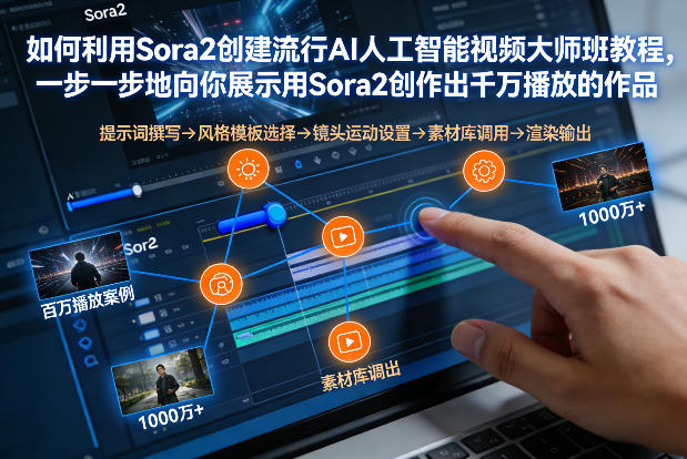 如何利用Sora2创建流行AI人工智能视频大师班，一步一步地向你展示用Sora2创作出千万播放的作品-百货大全