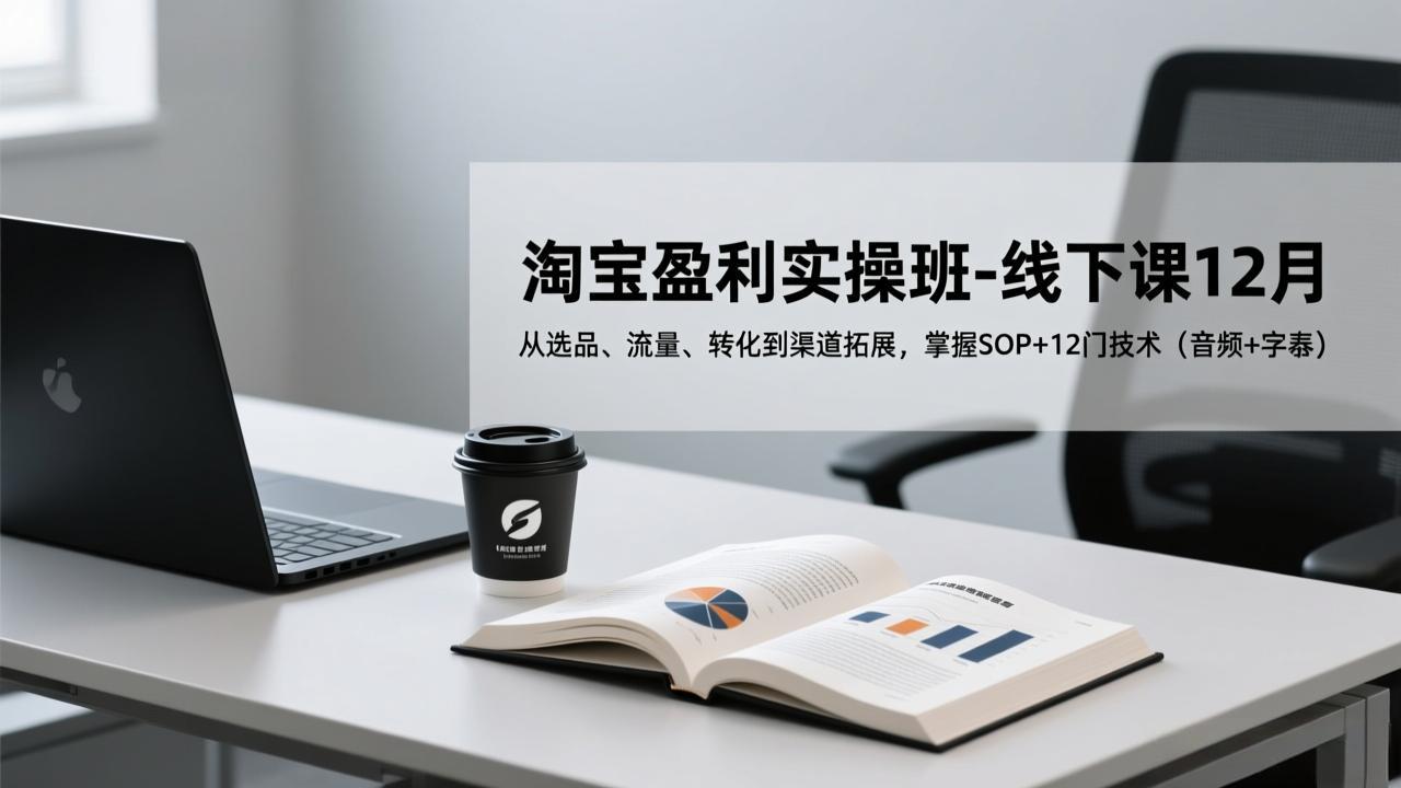 淘宝盈利实操班-线下课12月，从选品、流量、转化到渠道拓展，掌握SOP+12门技术(音频+字幕-百货大全