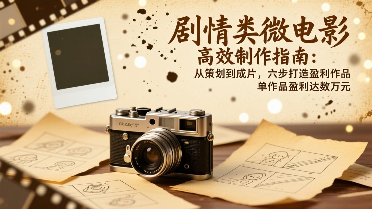 剧情类微电影高效制作指南：从策划到成片，六步打造盈利作品，单作品盈利达数万元-百货大全