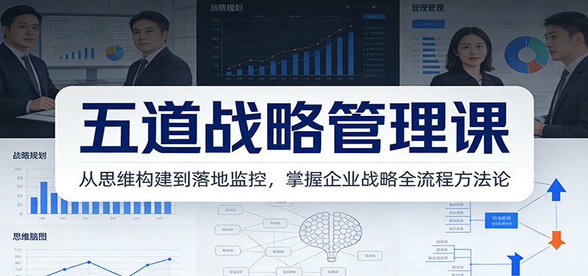 五道战略管理课：从思维构建到落地监控，掌握企业战略全流程方法论-百货大全