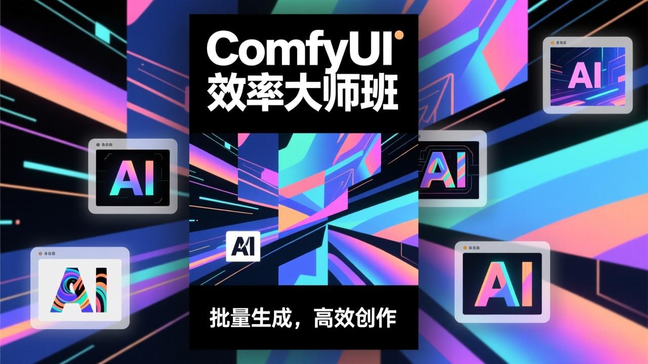 ComfyUI效率大师班：工作流搭建，批量生成，将个人AI出图效率提升5-10倍，月接单收入1-3万-百货大全