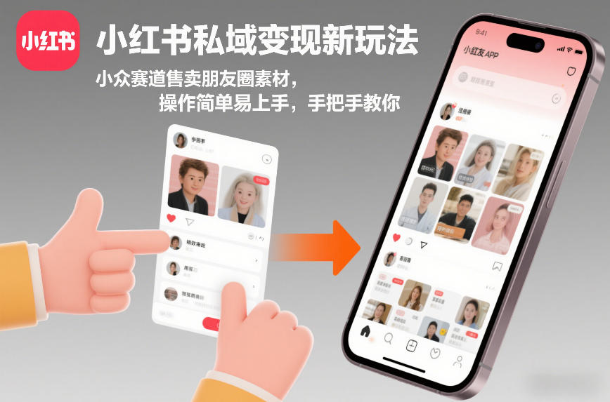 小红书私域变现新玩法，小众赛道售卖朋友圈素材，操作简单易上手，手把手教你-百货大全