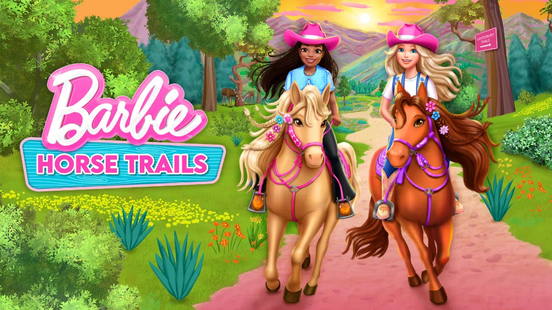 【美版】芭比马术小径 .Barbie Horse Trails 中文-百货大全