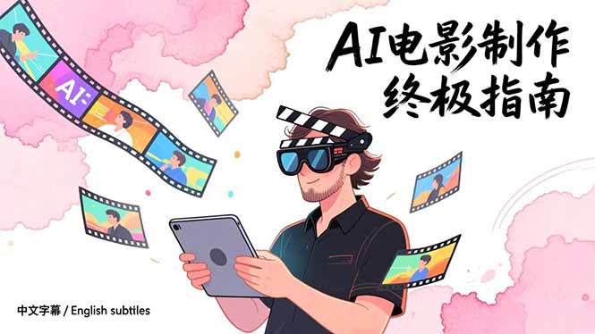 AI电影制作终极指南：从创意到成片，系统掌握智能影视全流程实战课(中英字幕-百货大全