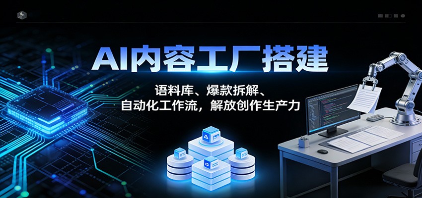 AI内容工厂搭建：语料库、爆款拆解、自动化工作流，解放创作生产力-百货大全