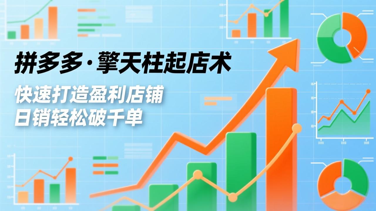 拼多多·擎天柱起店术，爆流布局、利润起飞、不断流，快速打造盈利店铺，日销轻松破千单-百货大全