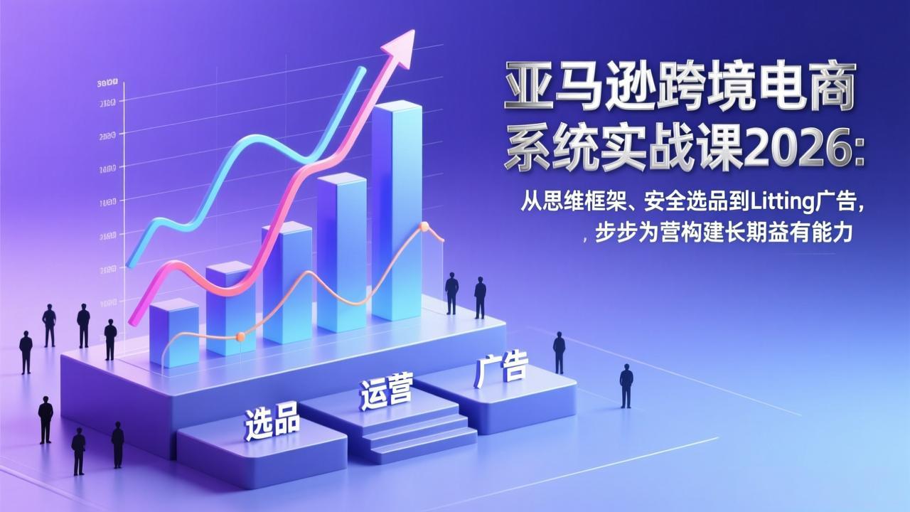 亚马逊跨境电商系统实战课2026：从思维框架、安全选品到Listing广告，步步为营构建长期盈利能力-百货大全