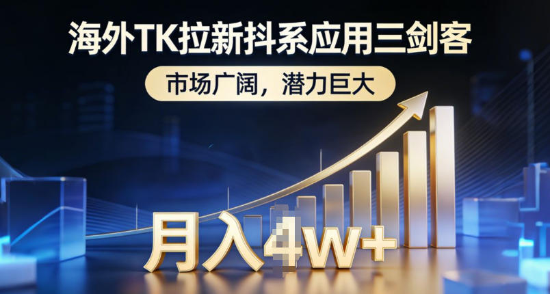 海外TK拉新抖系应用三剑客，市场广阔，潜力巨大，月入1w+-百货大全