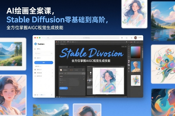 AI绘画全案课，Stable Diffusion零基础到高阶，全方位掌握AIGC视觉生成技能-百货大全