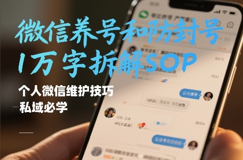 微信养号和防封号1万字拆解SOP，个人微信维护技巧，私域必学【文档】-百货大全
