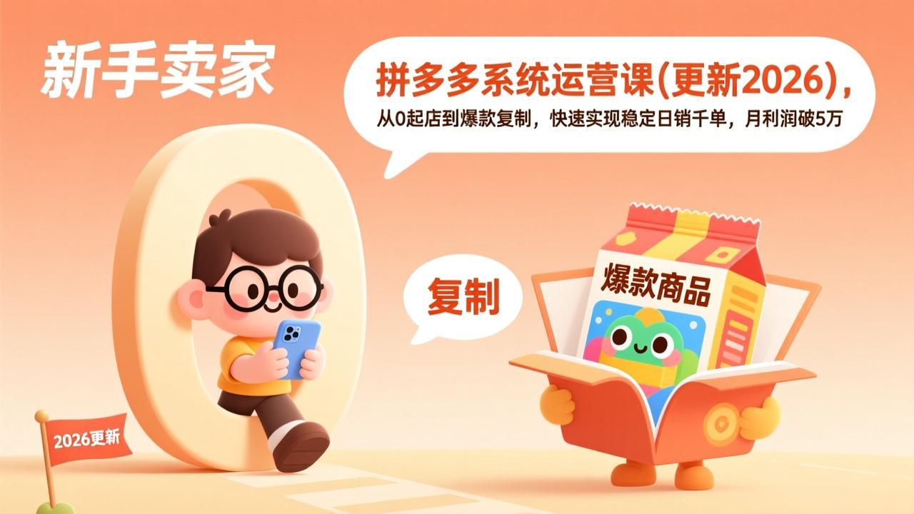 拼多多系统运营课(更新2026-百货大全