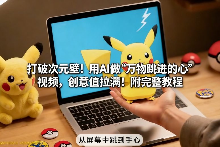 打破次元壁！用AI做【万物跳进手心】视频，创意值拉满！附完整教程-百货大全