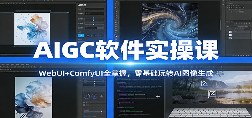 AIGC软件实操课：WebUI+ComfyUI全掌握，零基础玩转AI图像生成-百货大全