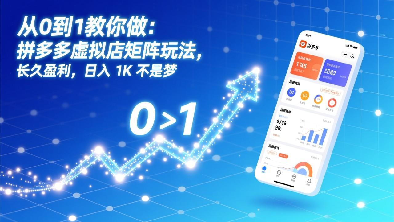 从0到1教你做：拼多多虚拟店矩阵玩法，长久盈利，日入 1K 不是梦-百货大全