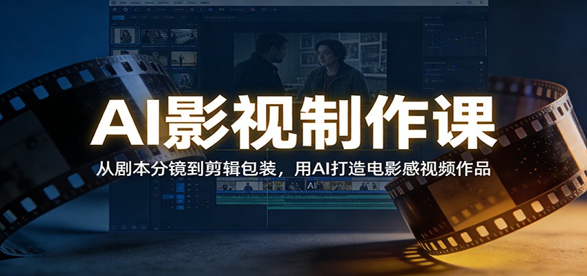 AI影视制作课：从剧本分镜到剪辑包装，用AI打造电影感视频作品-百货大全