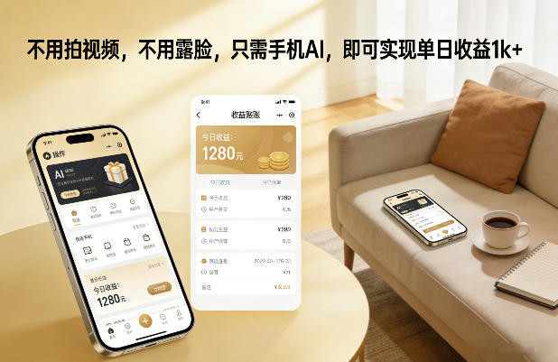 不用拍视频，不用露脸，只需手机AI，即可实现单日收益1k+【揭秘】-百货大全
