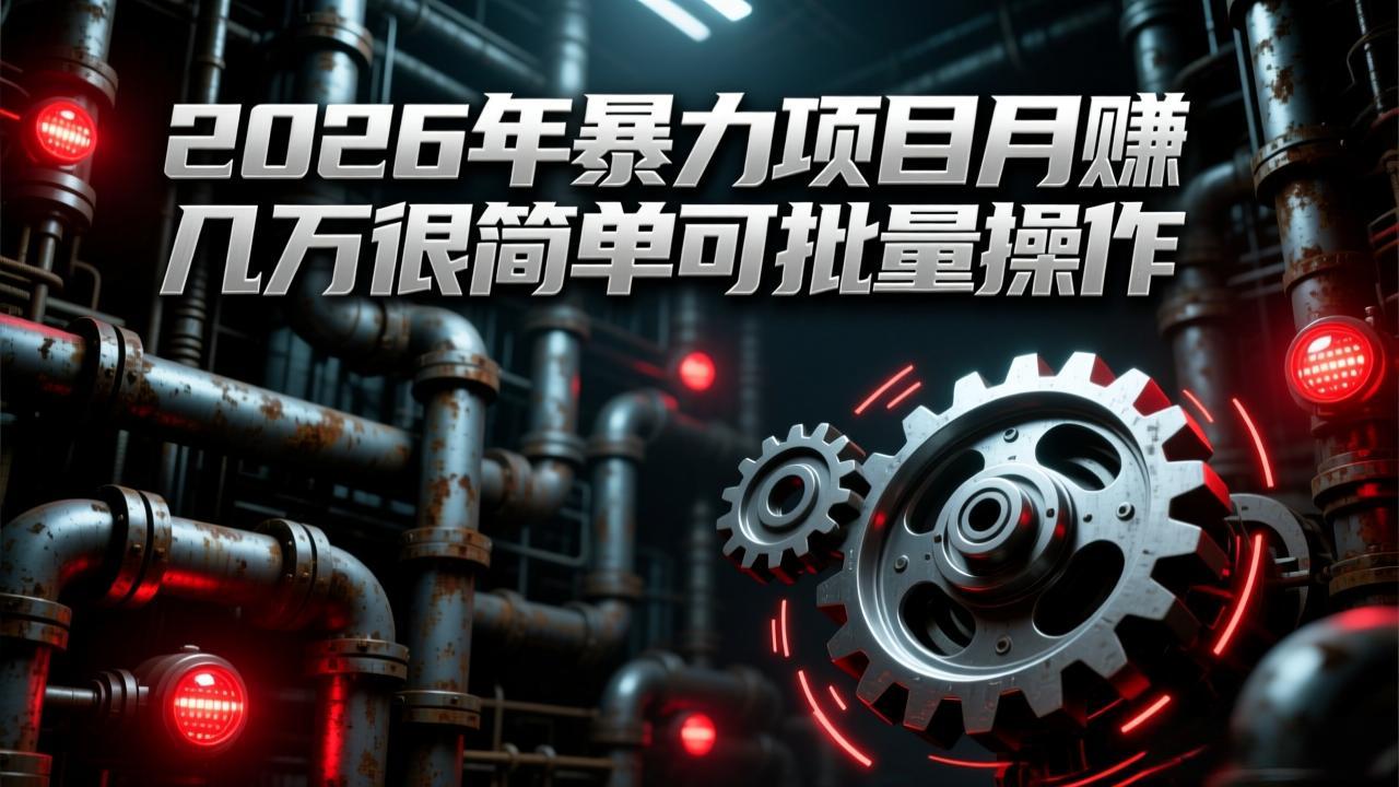 2026年暴力项目月赚几万很简单可批量操作，成本低，利润大-百货大全