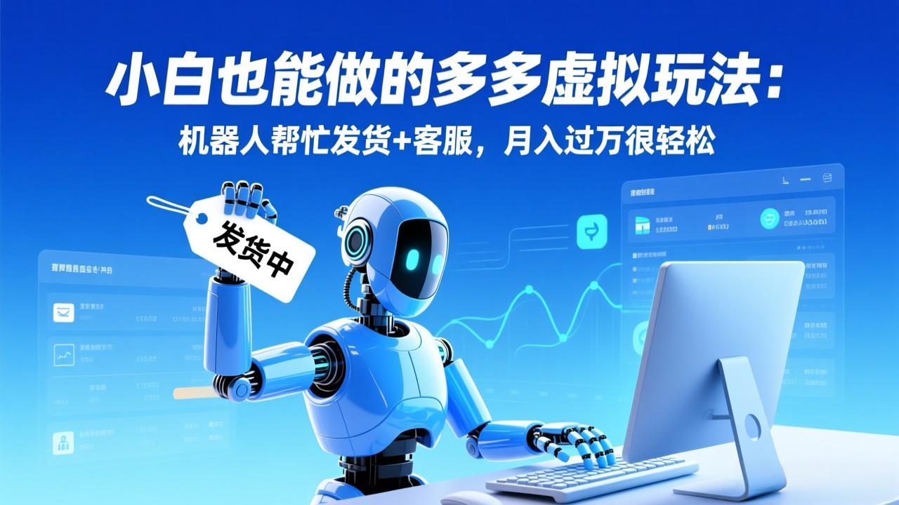 小白也能做的多多虚拟玩法：机器人帮忙发货+客服，月入过万很轻松-百货大全