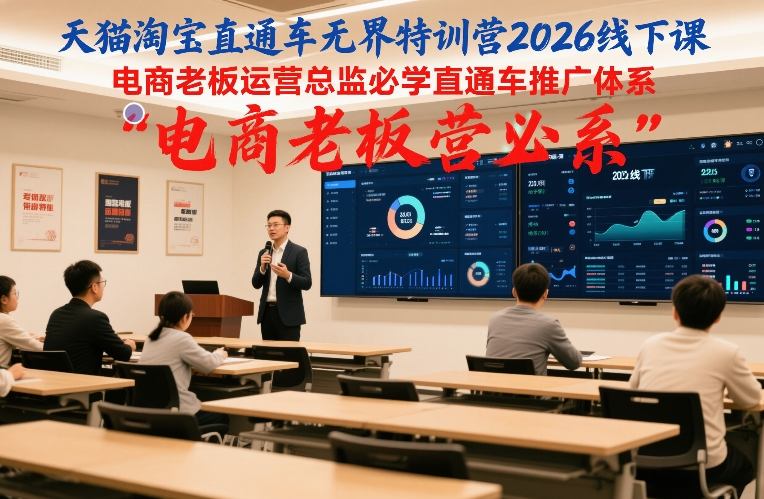 天猫淘宝直通车无界特训营2026线下课，电商老板运营总监必学直通车推广体系-百货大全