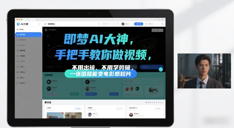 即梦AI大神手把手教你做视频，不用出镜、不用学剪辑，一张图就能变电影感短片-百货大全