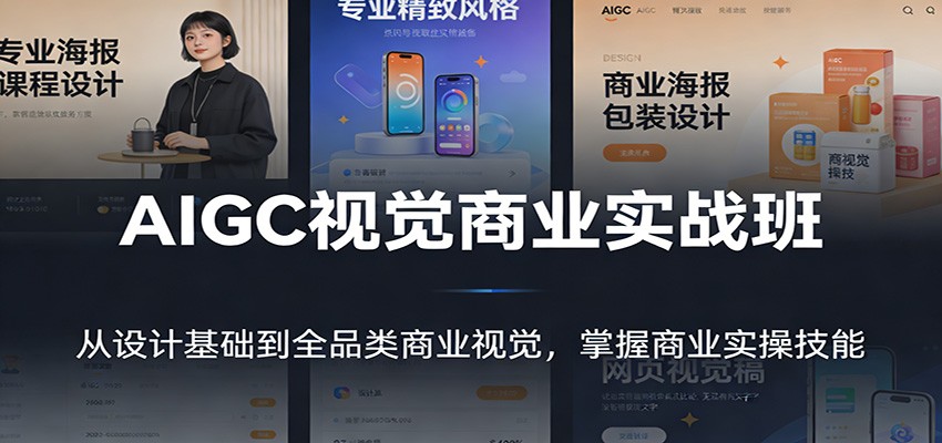 AIGC视觉商业实战班：从设计基础到全品类商业视觉，掌握商业实操技能-百货大全